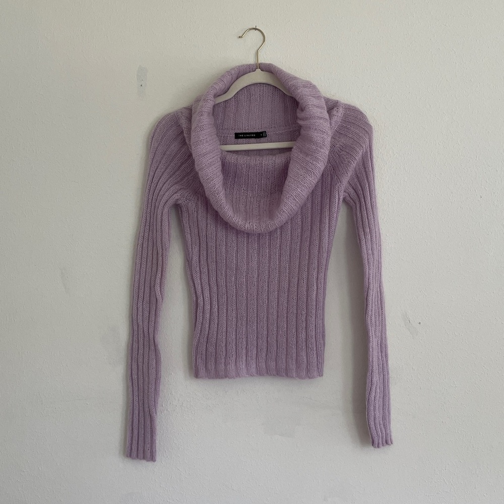 Vintage 2000’s Alpaca Sweater The Limited Ribbed Crop Cowl